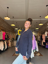 Load image into Gallery viewer, The Thelma Top-Navy