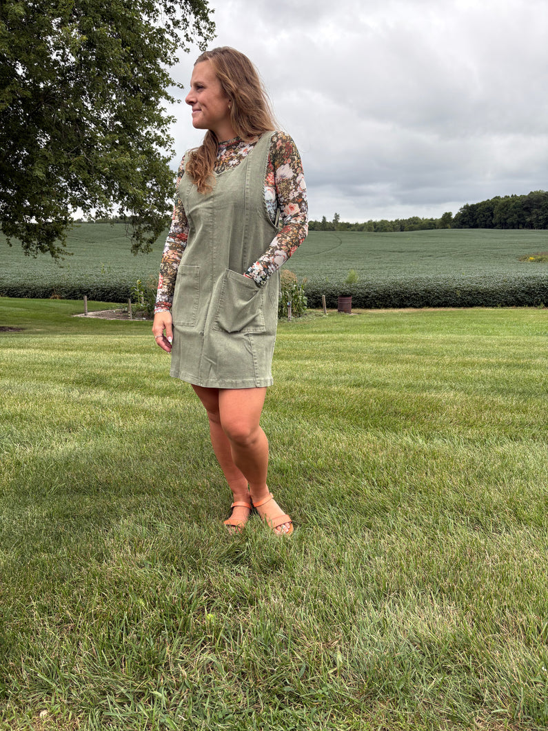 The Banker Dress-Green