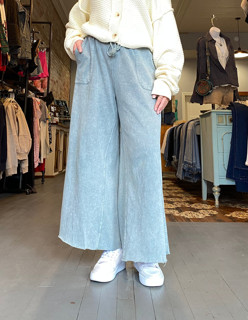 The Lazy Day Pants-Faded Teal