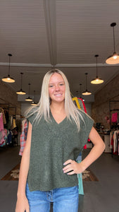 The Cream Brule Sweater-Dk Olive