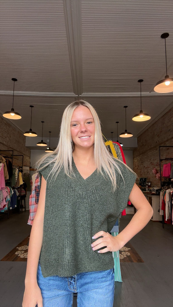 The Cream Brule Sweater-Dk Olive