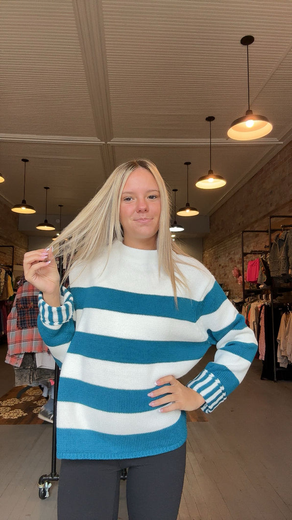 The Maple Sweater-Teal