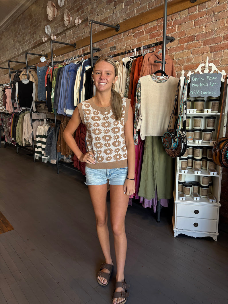 The Sweater Knit Top-Mocha