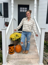 Load image into Gallery viewer, The Susie Striped Sweater-Light Brown