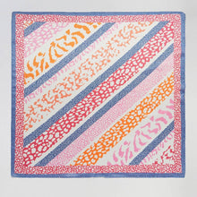 Load image into Gallery viewer, Striped Animal Print Square Bandana Scarf: BL
