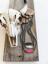 Load image into Gallery viewer, Bead Pendant Necklace: PINK or WHITE