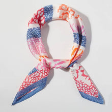 Load image into Gallery viewer, Striped Animal Print Square Bandana Scarf: GN