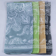 Load image into Gallery viewer, Paisley Mandala Print Square Satin Scarf: BR
