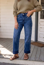 Load image into Gallery viewer, Stud Jeans-Black/Blue