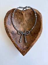 Load image into Gallery viewer, Western Navajo Style Bead Coquette Bow Necklace: PINK MUTLI