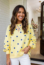 Load image into Gallery viewer, Polka Dot Oversized Sweatshirt-Lemon or Beige