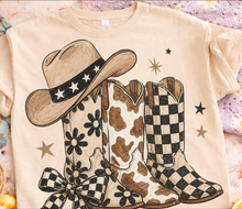 Load image into Gallery viewer, Western Cowgirl Boots Graphic Tee