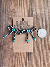 Load image into Gallery viewer, Western Navajo Style Bead Coquette Bow Earrings: PINK