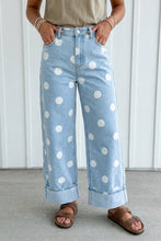 Load image into Gallery viewer, Polka Dot Barrel High Waist Jeans