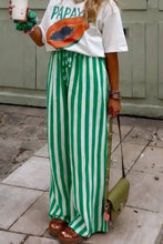 Load image into Gallery viewer, Striped Wide-Leg Pants-Black or Orange