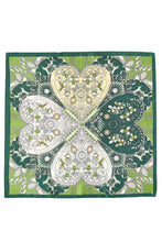 Load image into Gallery viewer, Four-Leaf Clover And Flower Square Bandana Scarf: OV
