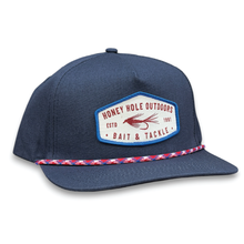 Load image into Gallery viewer, Twill Rope Hat - Trout Fly - Navy
