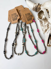 Load image into Gallery viewer, Western Navajo Pearl Choker Navajo Style Pearl: Fuschia