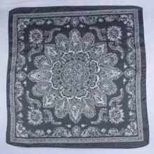 Load image into Gallery viewer, Paisley Mandala Print Square Satin Scarf: GN