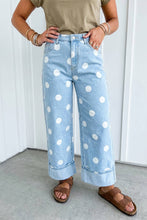 Load image into Gallery viewer, Polka Dot Barrel High Waist Jeans
