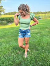 Load image into Gallery viewer, The Light Sage Ribbed Top