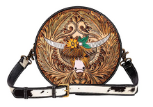 Load image into Gallery viewer, Bloomin' Steer Round Bag