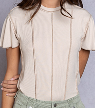 Load image into Gallery viewer, The Stitch Tee-Almond