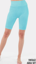 Load image into Gallery viewer, The Biker Shorts-Vintage Aqua Sky